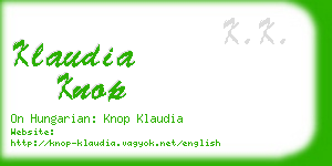 klaudia knop business card